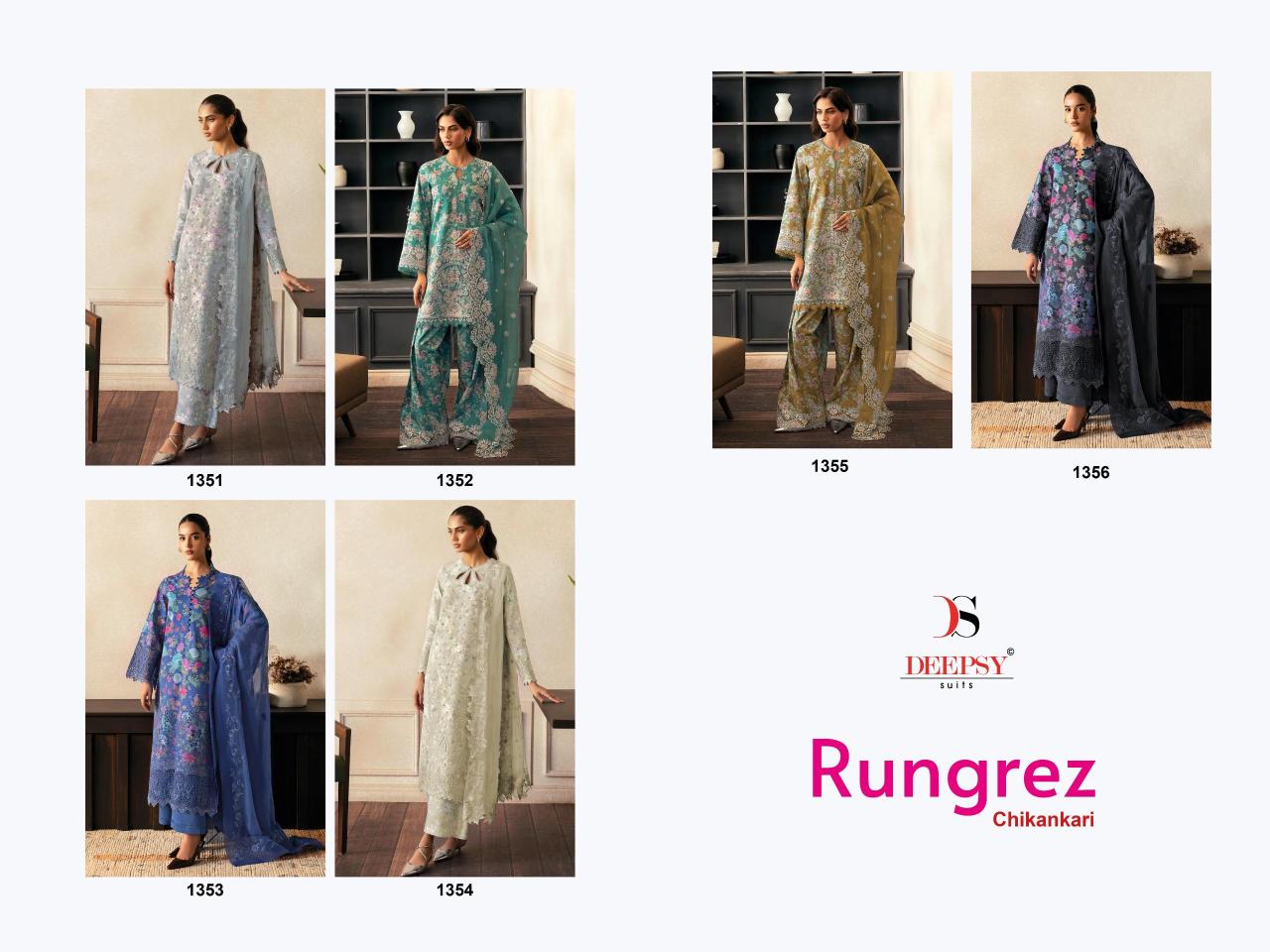Deepsy Rungrez Chikankari 25 catalog pakistani suits online india wholesale