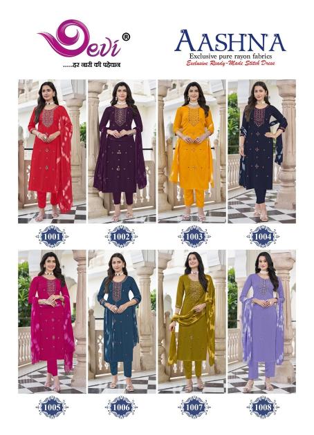 Devi Aashna Vol-1 – Kurti Pant With Dupatta - Wholesale Catalog