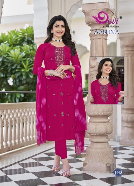 Devi Aashna Vol-1 – Kurti Pant With Dupatta - Wholesale Catalog
