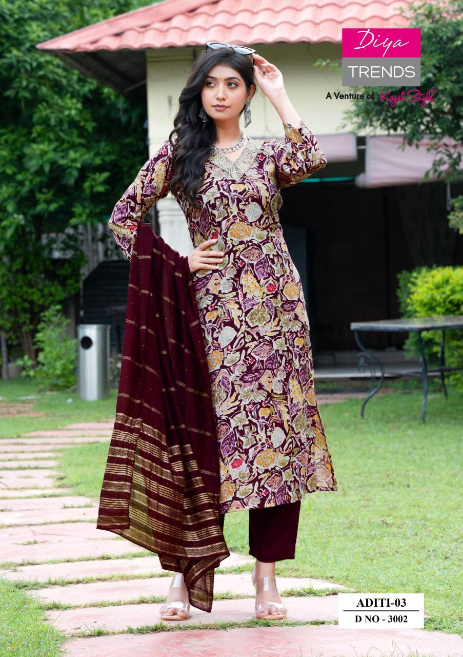 Diya Trends Aditi vol 3 catalog kurtis whole sale surat