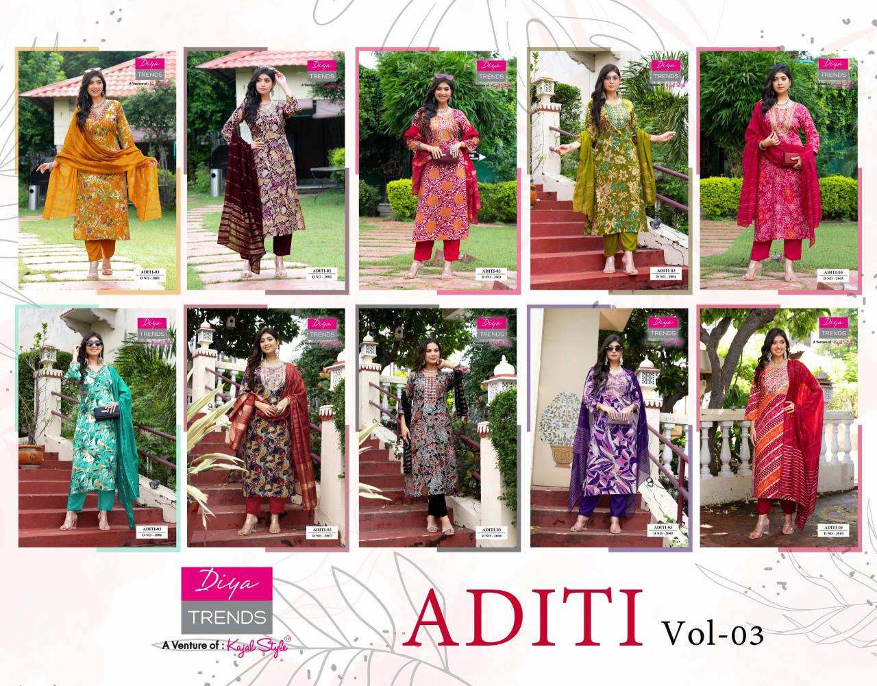 Diya Trends Aditi vol 3 catalog kurtis whole sale surat