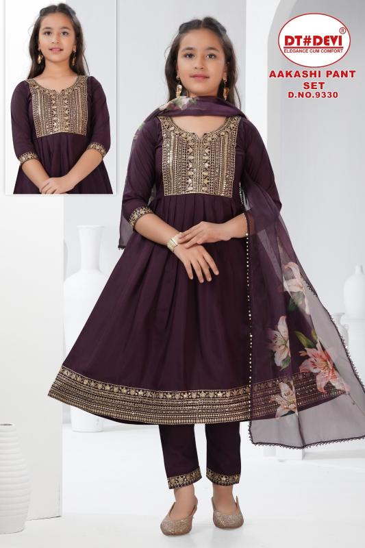 Dt Devi Aakashi 9330 catalog imported kids wear wholesale