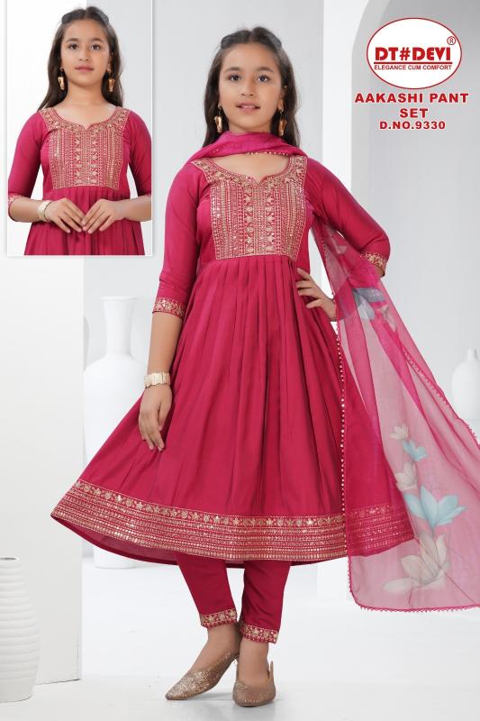 Dt Devi Aakashi 9330 catalog imported kids wear wholesale