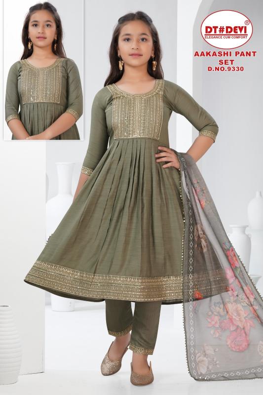 Dt Devi Aakashi 9330 catalog imported kids wear wholesale