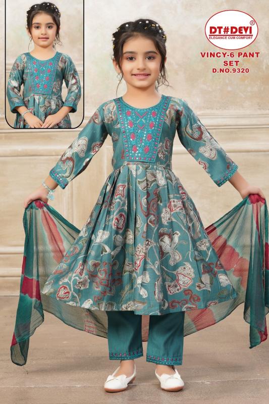 Dt Devi Vincy vol 6 9320 catalog kids wear wholesale