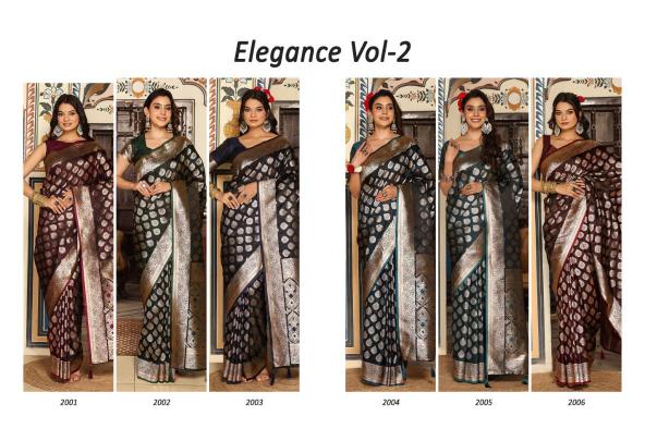 Elegance vol 2 by Astita fancy designer SILK BLEND fabric saree wholesale