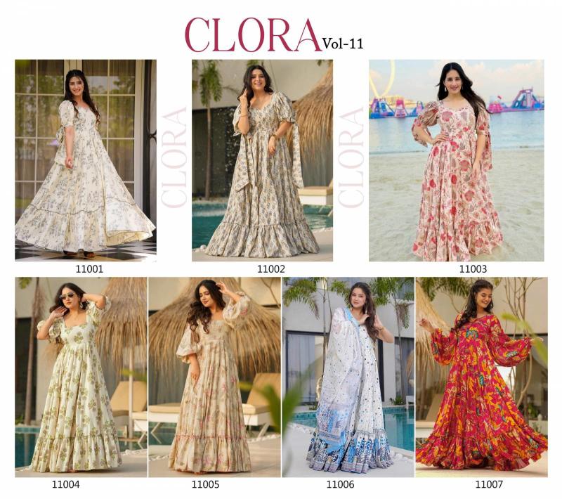 Felocity Clora Vol 11 catalog gown kurti exporter in surat