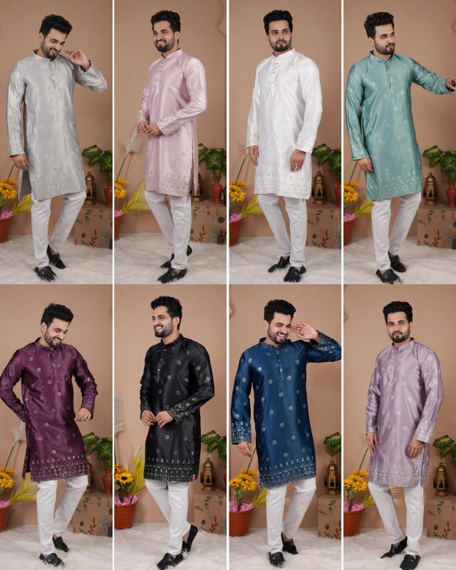 Felocity Malai Silk catalog mens kurta wholesale in surat