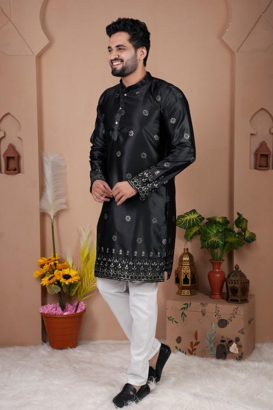 Felocity Malai Silk catalog mens kurta wholesale in surat