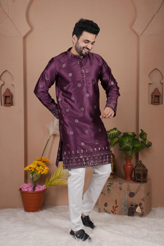 Felocity Malai Silk catalog mens kurta wholesale in surat