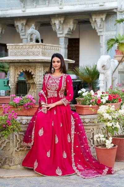 Felocity Pink Gown catalog long gown kurti 
