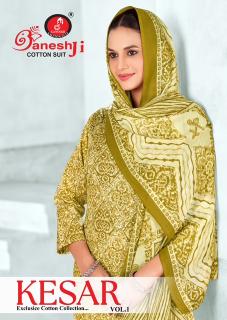 Ganeshji Kesar Vol-01 - Dress Material  - Wholesale Catalog