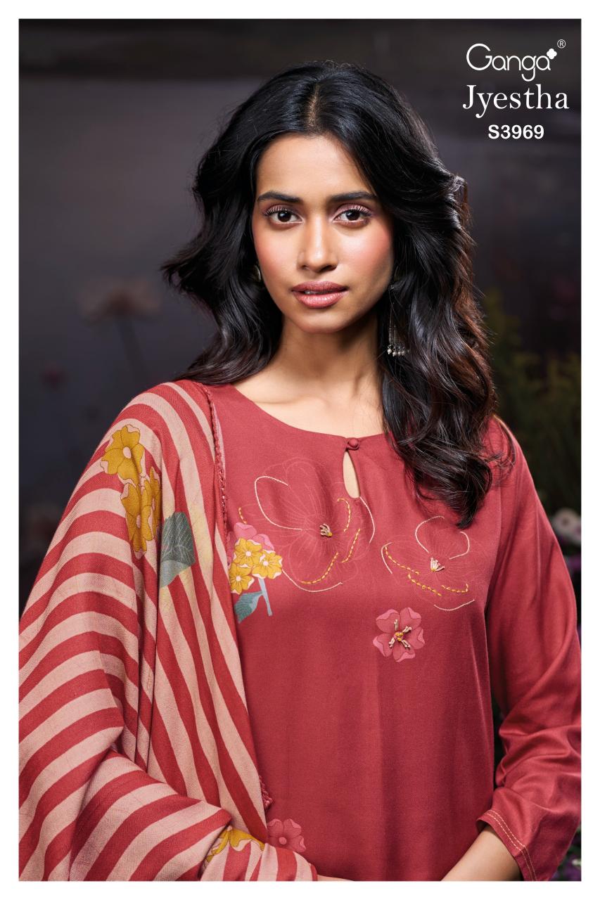 Ganga Ayira 3813 catalog mumbai salwar kameez wholesalers