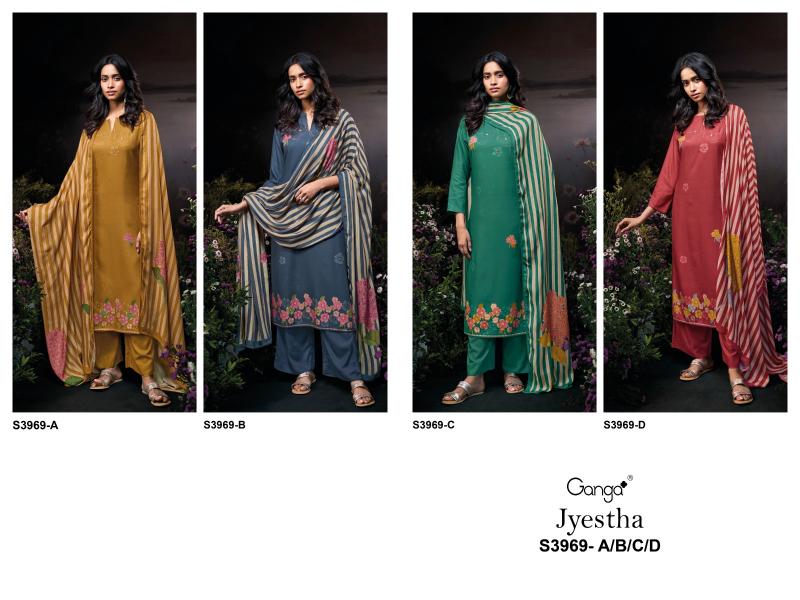 Ganga Ayira 3813 catalog mumbai salwar kameez wholesalers