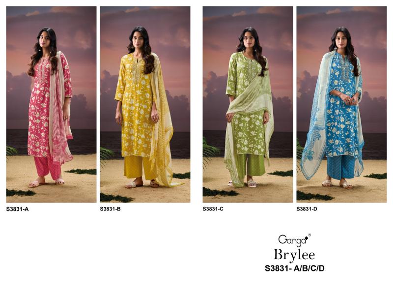 Ganga Brylee 3831 catalog buy salwar kameez wholesale 