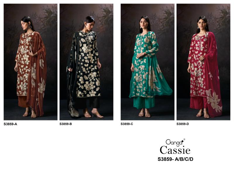 Ganga Cassie 3859 catalog wholesale salwar kameez online shopping india