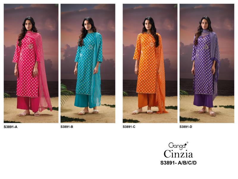 Ganga Cinzia 3891 catalog mumbai wholesale salwar kameez