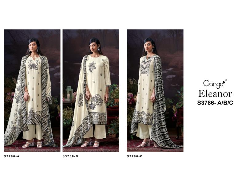 Ganga Eleanor 3786 catalog wholesale salwar kameez catalogue with price