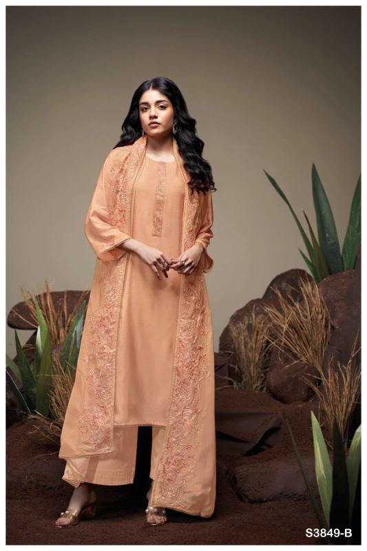 Ganga Fayeth 3849 catalog salwar kameez material wholesale in mumbai