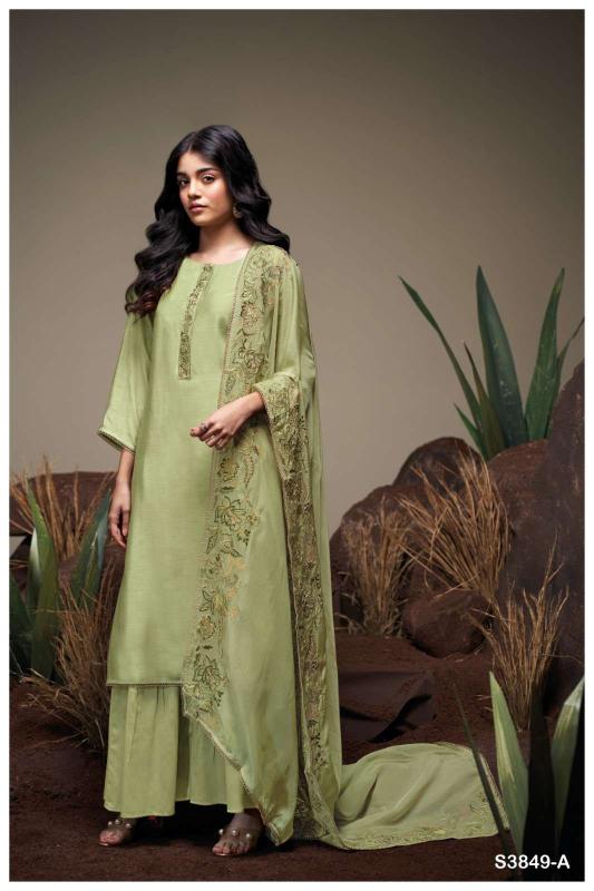 Ganga Fayeth 3849 catalog salwar kameez material wholesale in mumbai