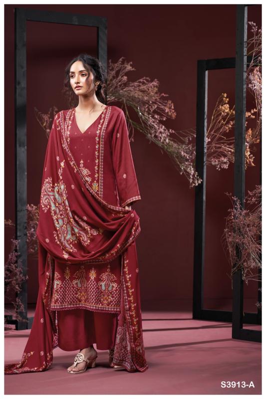 Ganga Gulnaz 3913 catalog unstitched salwar kameez wholesalers in india