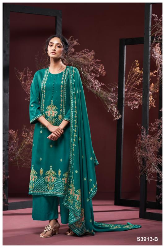 Ganga Gulnaz 3913 catalog unstitched salwar kameez wholesalers in india