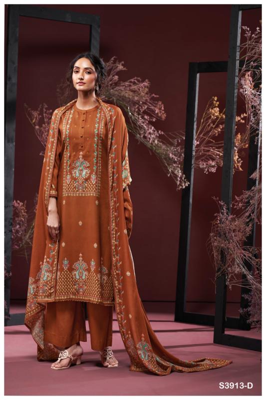 Ganga Gulnaz 3913 catalog unstitched salwar kameez wholesalers in india