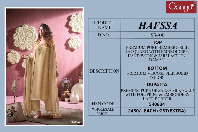 Ganga Hafssa 3400 catalog salwar kameez wholesale in madhyamgram video