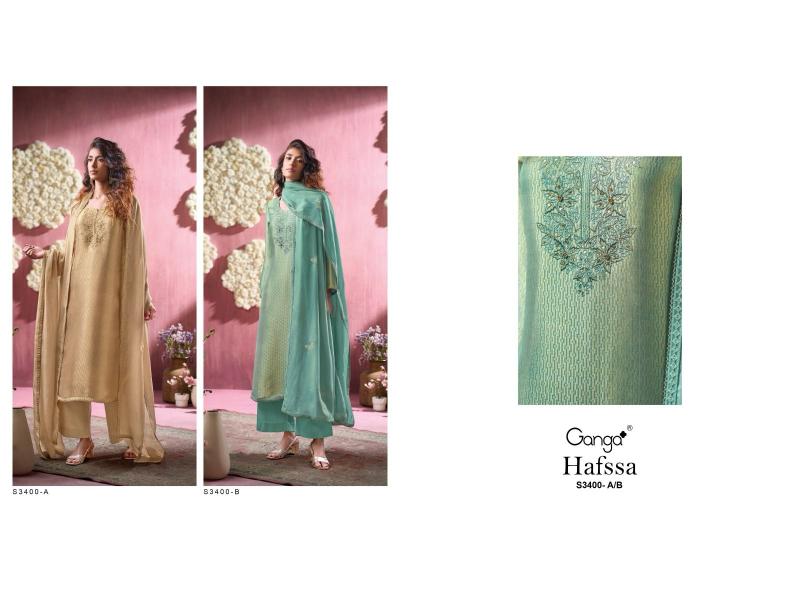 Ganga Hafssa 3400 catalog salwar kameez wholesale in madhyamgram video
