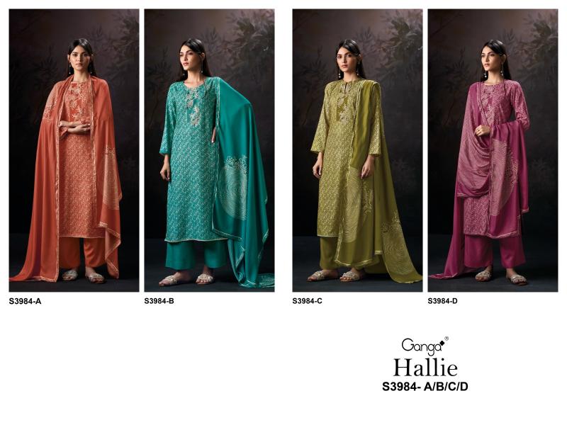 Ganga Hallie 3984 catalog wholesale salwar kameez online shopping india