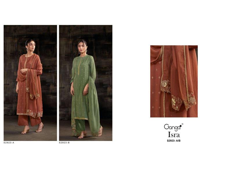 Ganga Isra 2923 catalog wholesale pakistani suits buy online 