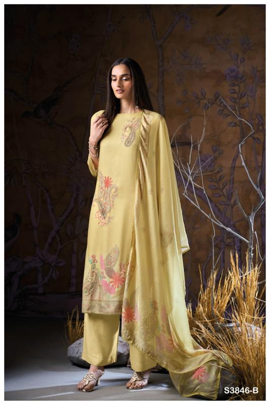 Ganga Ivriel 3846 catalog dubai salwar kameez wholesalers