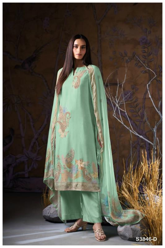 Ganga Ivriel 3846 catalog dubai salwar kameez wholesalers