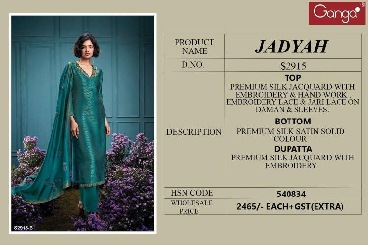Ganga Jadyah 2915 catalog salwar kameez wholesaler forms