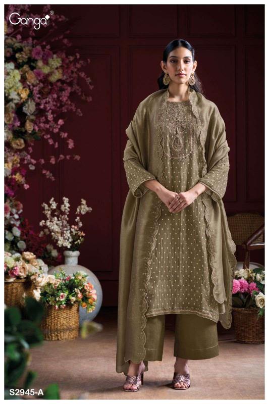 Ganga Kiely 2945 catalog tulsi salwar kameez wholesalers