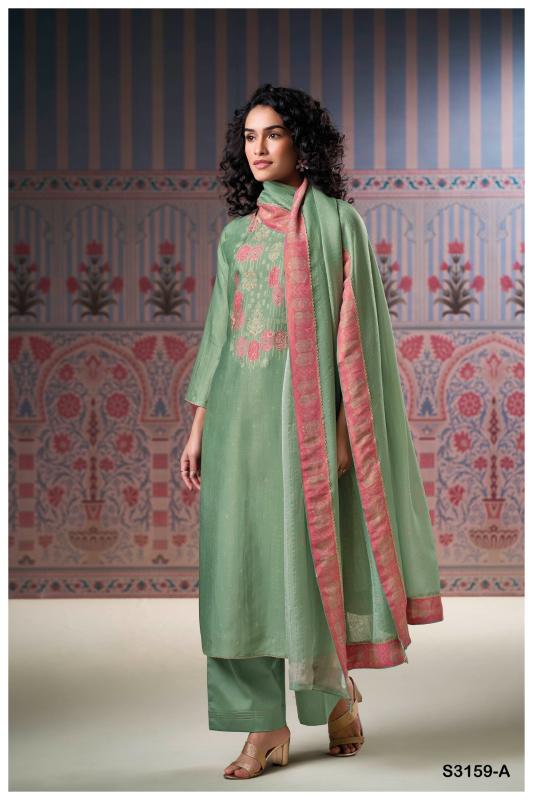 Ganga Malina 3159 catalog salwar kameez materials wholesale bangalore