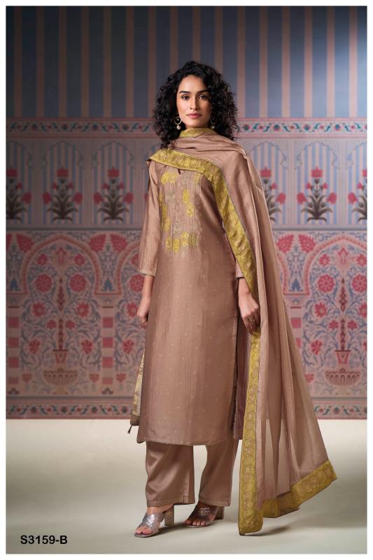 Ganga Malina 3159 catalog salwar kameez materials wholesale bangalore