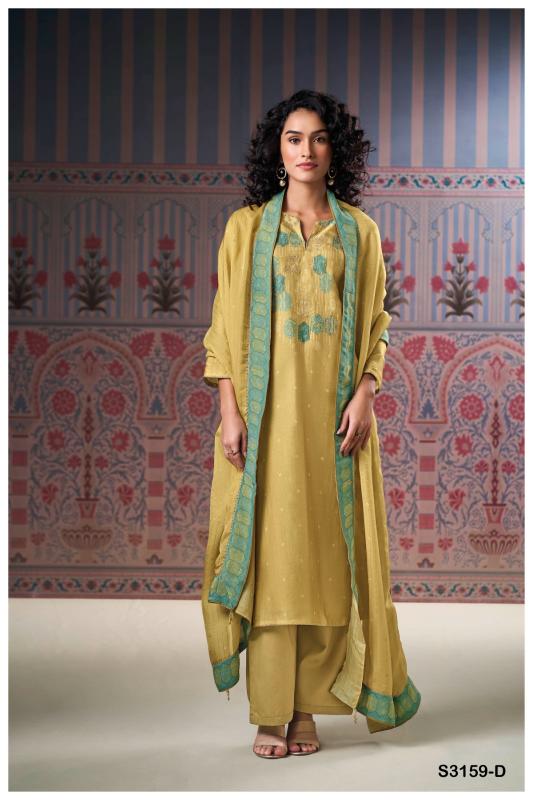 Ganga Malina 3159 catalog salwar kameez materials wholesale bangalore
