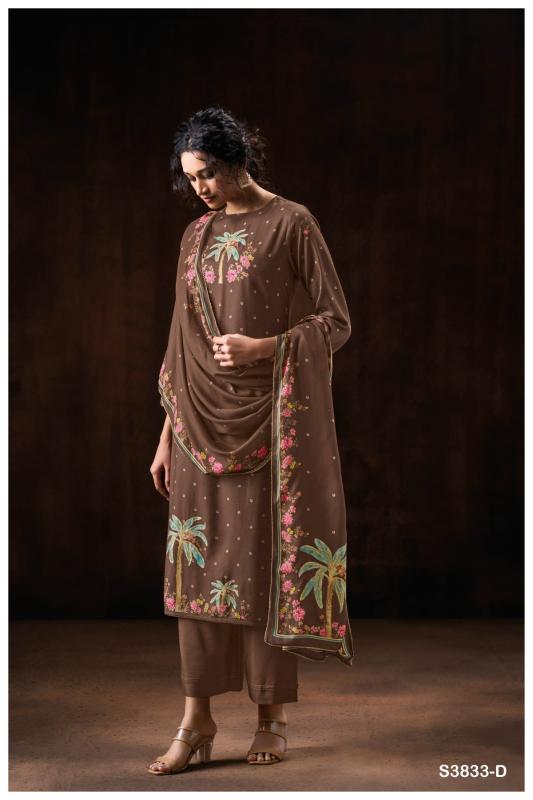 Ganga Miraelle 3833 catalog unstitched salwar kameez wholesalers uk