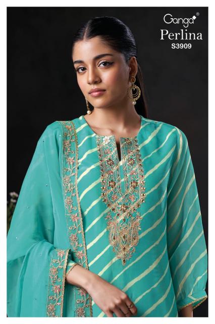 Ganga Perlina 3909 catalog daily wear salwar kameez wholesale