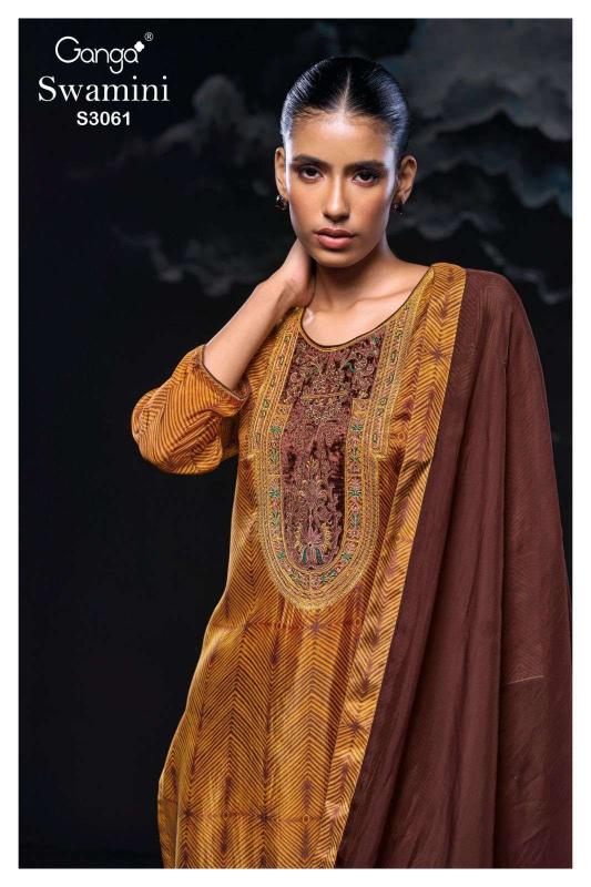 Ganga Swamini 3061 catalog churidar salwar kameez wholesale market
