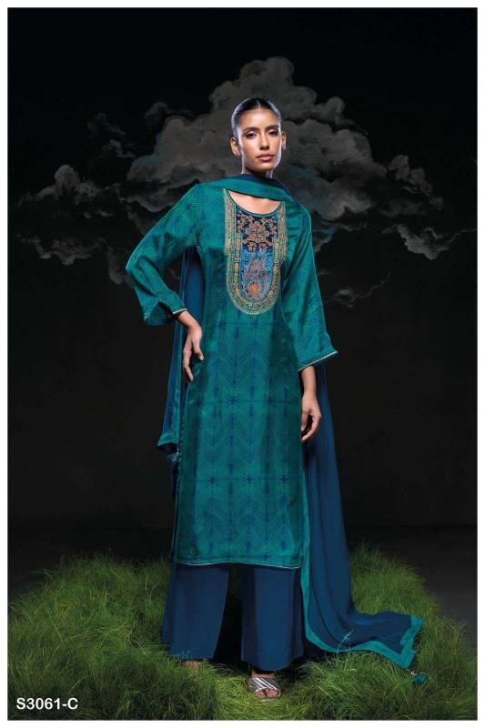 Ganga Swamini 3061 catalog churidar salwar kameez wholesale market