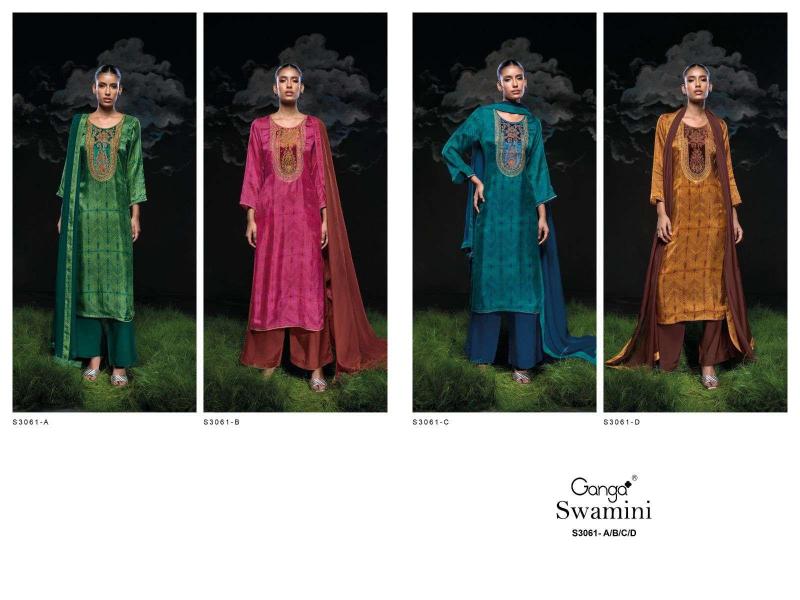 Ganga Swamini 3061 catalog churidar salwar kameez wholesale market