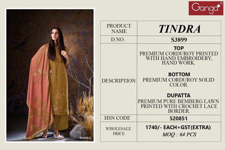 Ganga Tindra 3899 catalog salwar kameez wholesaler in surat