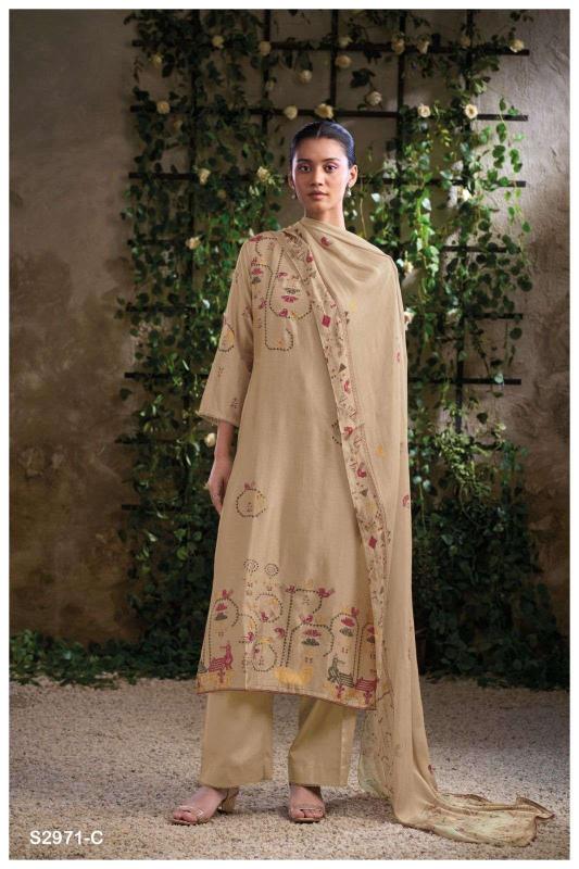 Ganga Tsoko 2971 catalog straight salwar kameez wholesale