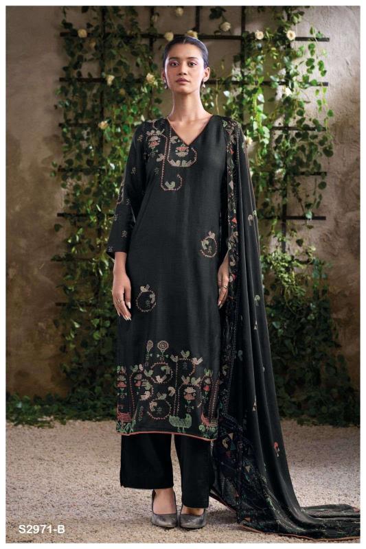 Ganga Tsoko 2971 catalog straight salwar kameez wholesale