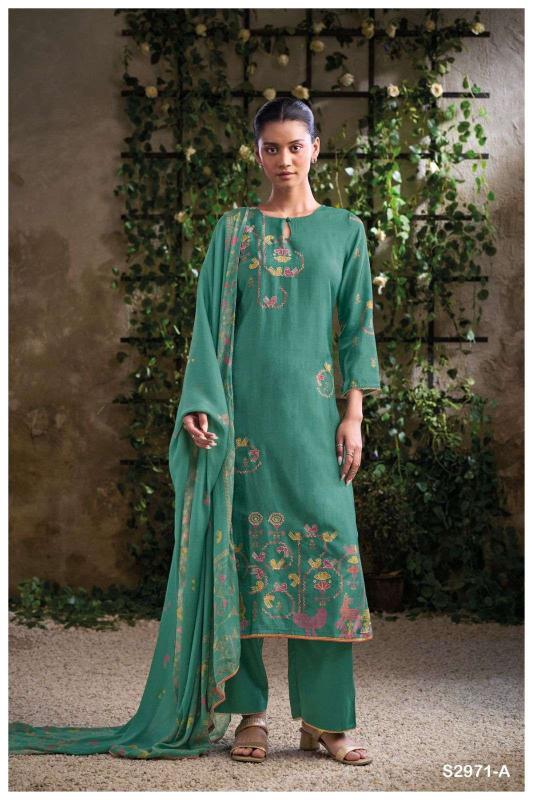 Ganga Tsoko 2971 catalog straight salwar kameez wholesale