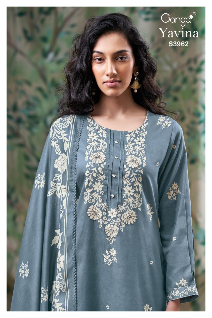 Ganga Yavina 3962 catalog wholesale salwar kameez pakistani