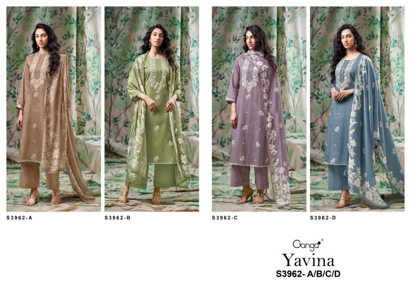 Ganga Yavina 3962 catalog wholesale salwar kameez pakistani