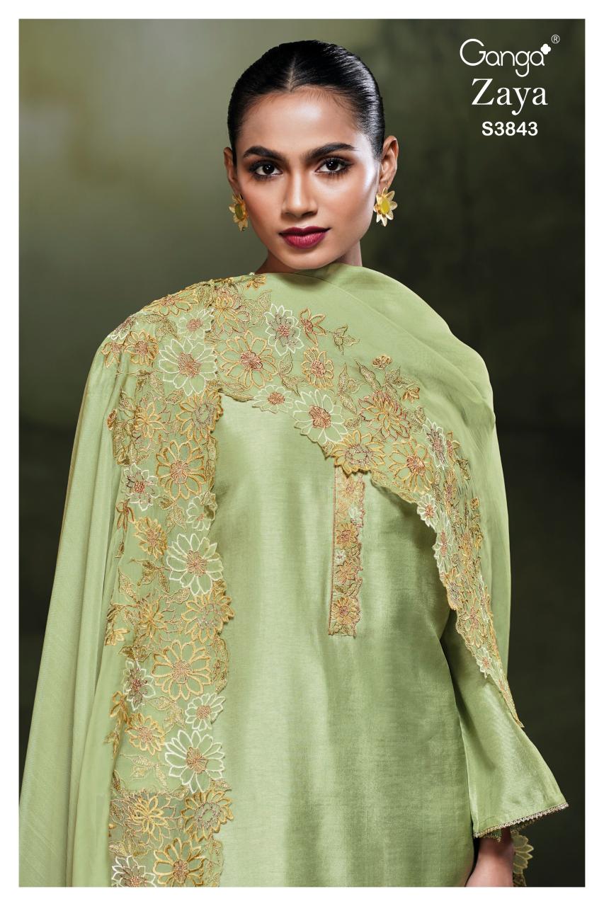 Ganga Zaya 3843 catalog wholesale salwar kameez market in surat